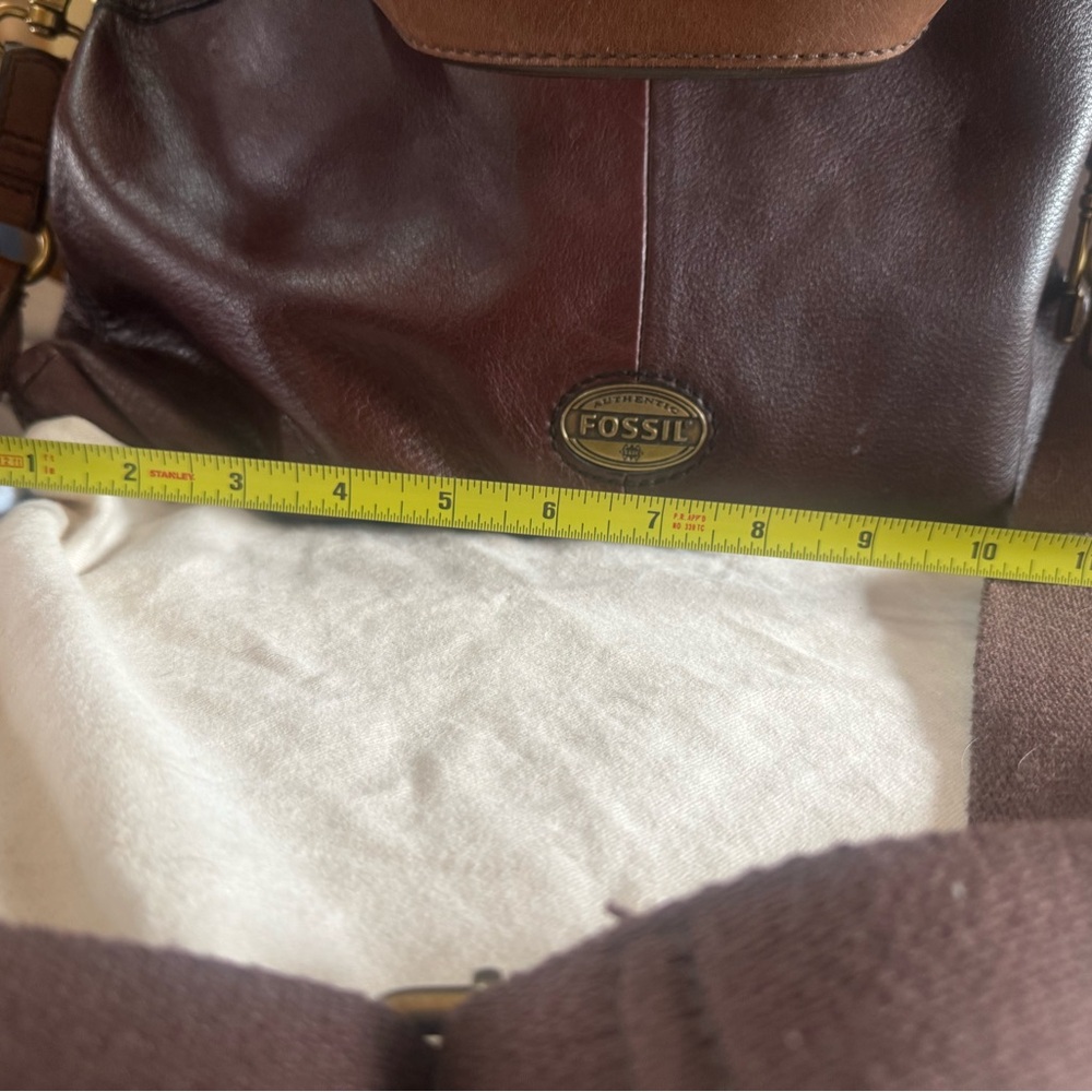 Fossil Dark Brown Leather Satchel